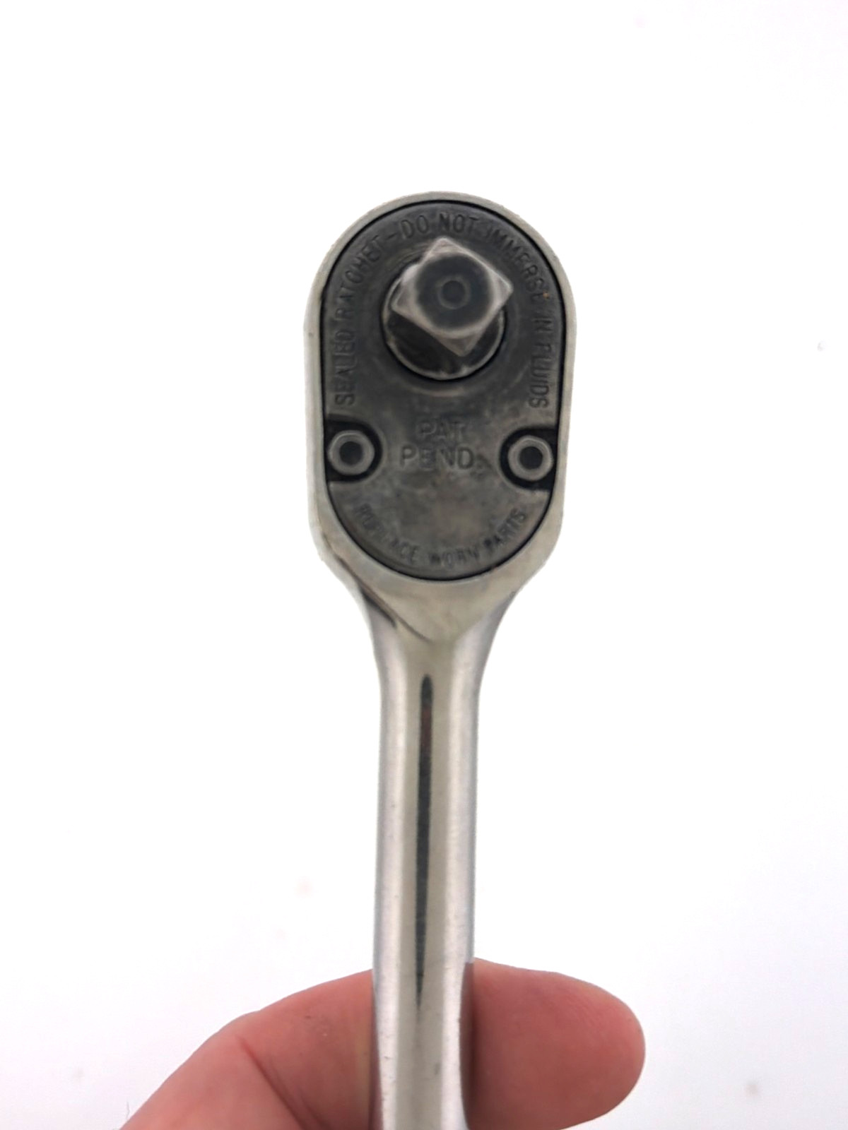 Snap On Tools 7.5″ Long Ratchet 3/8″ Drive Chrome Handle F80 Made in USA