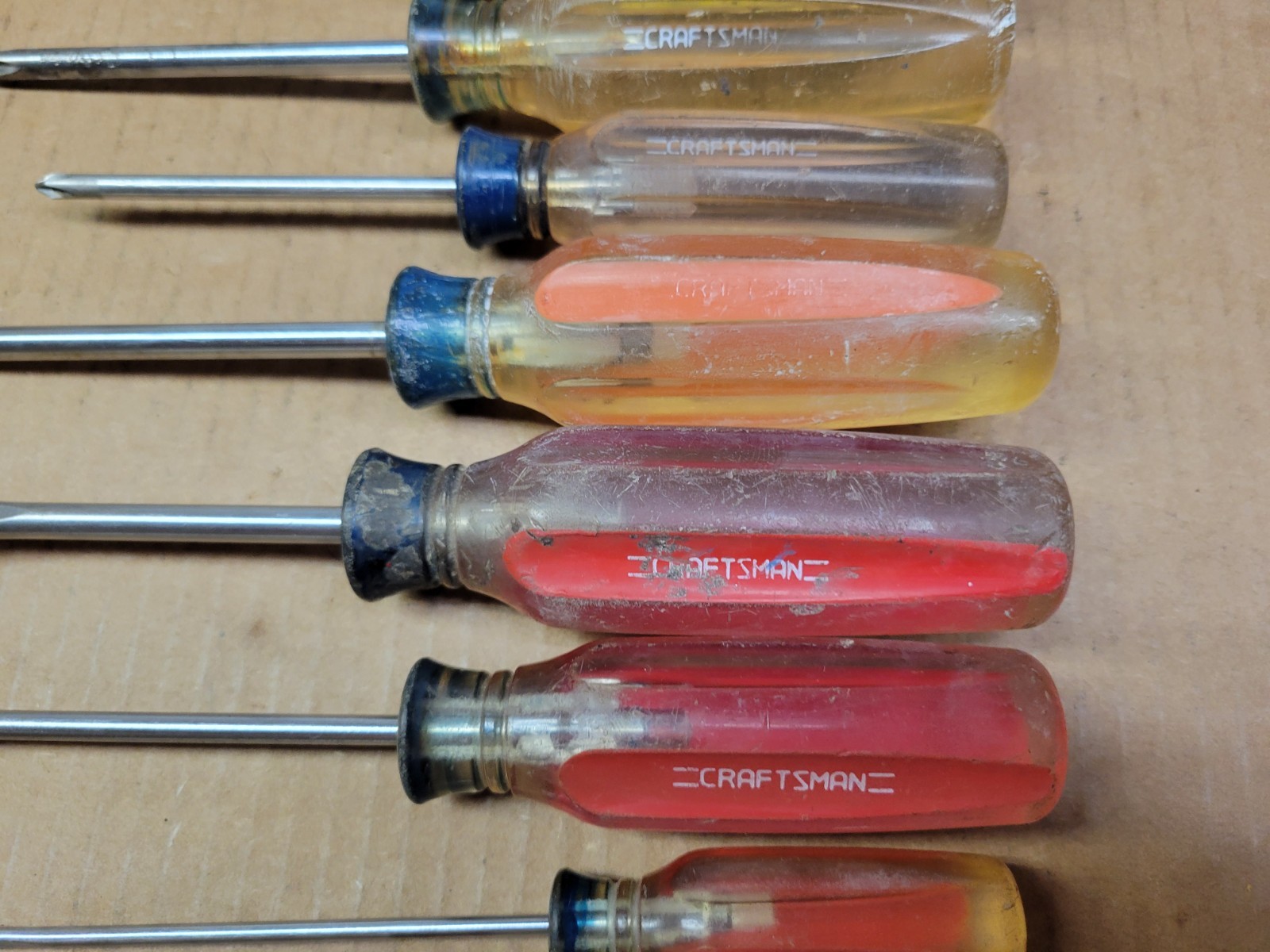 Craftsman Professional 7-Piece Clear Handle Screwdriver Set / Lot