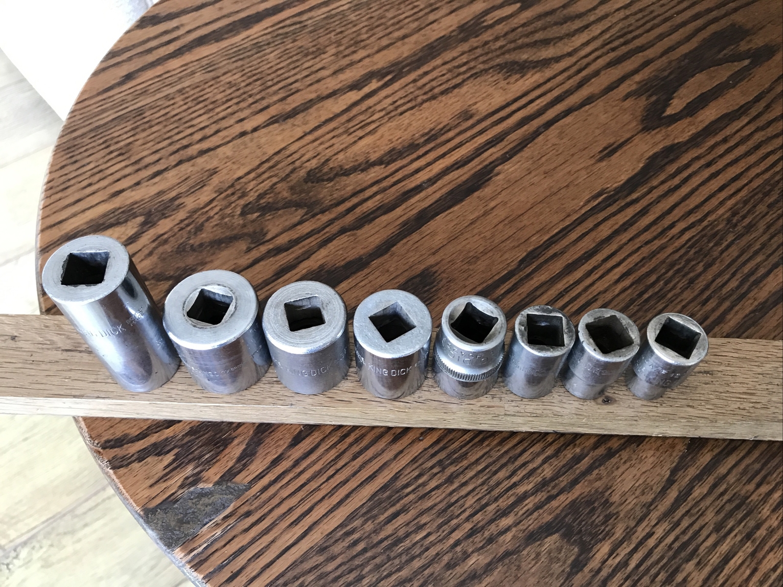 8 King Dick Sockets 1” To 7/16” AF With 1/2″ Drive.No 3.