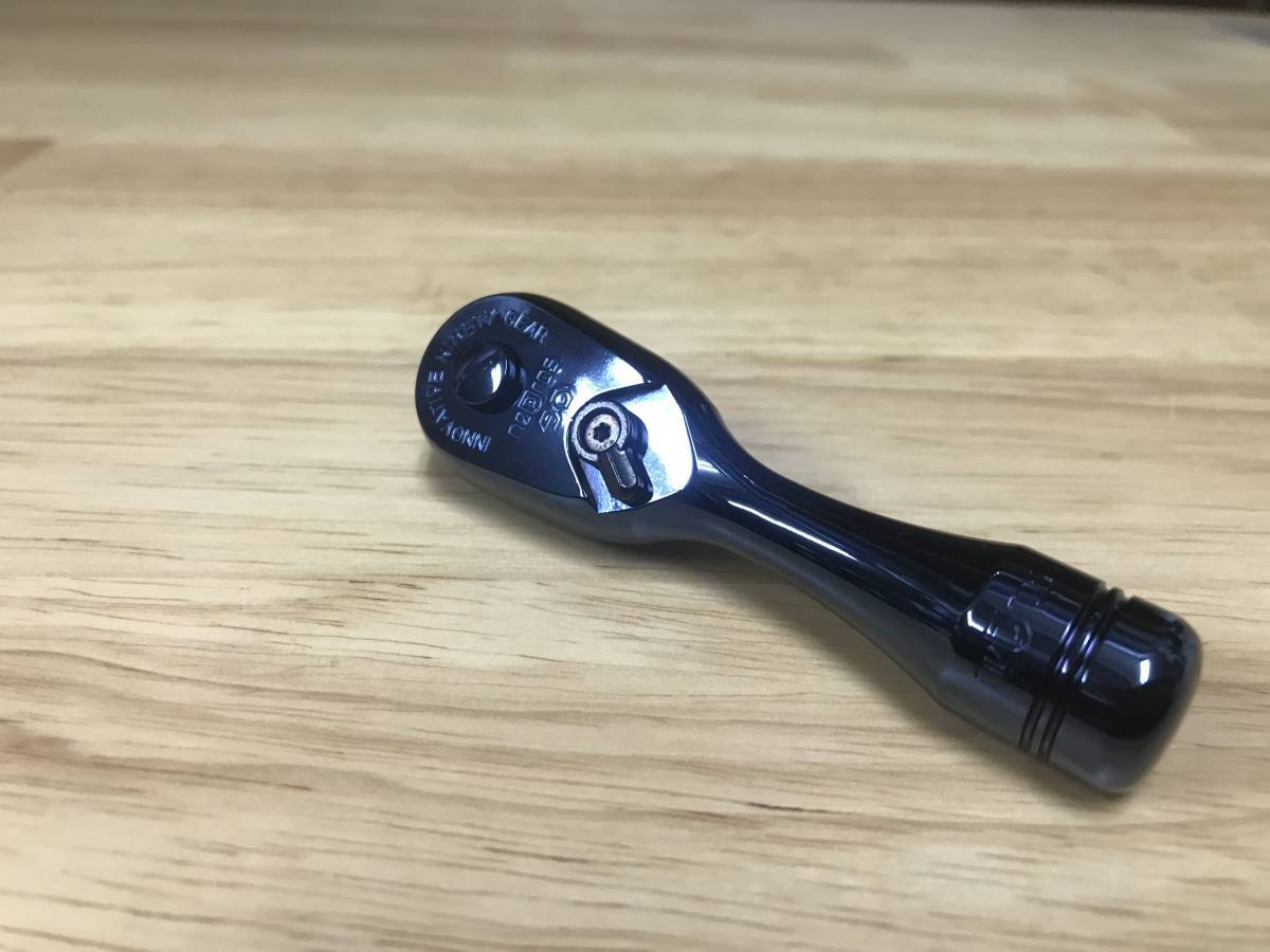 KTC Nepros NBR290SJB Short Ratchet Handle 6.3sq. Iron Navy Blue Limited Edition