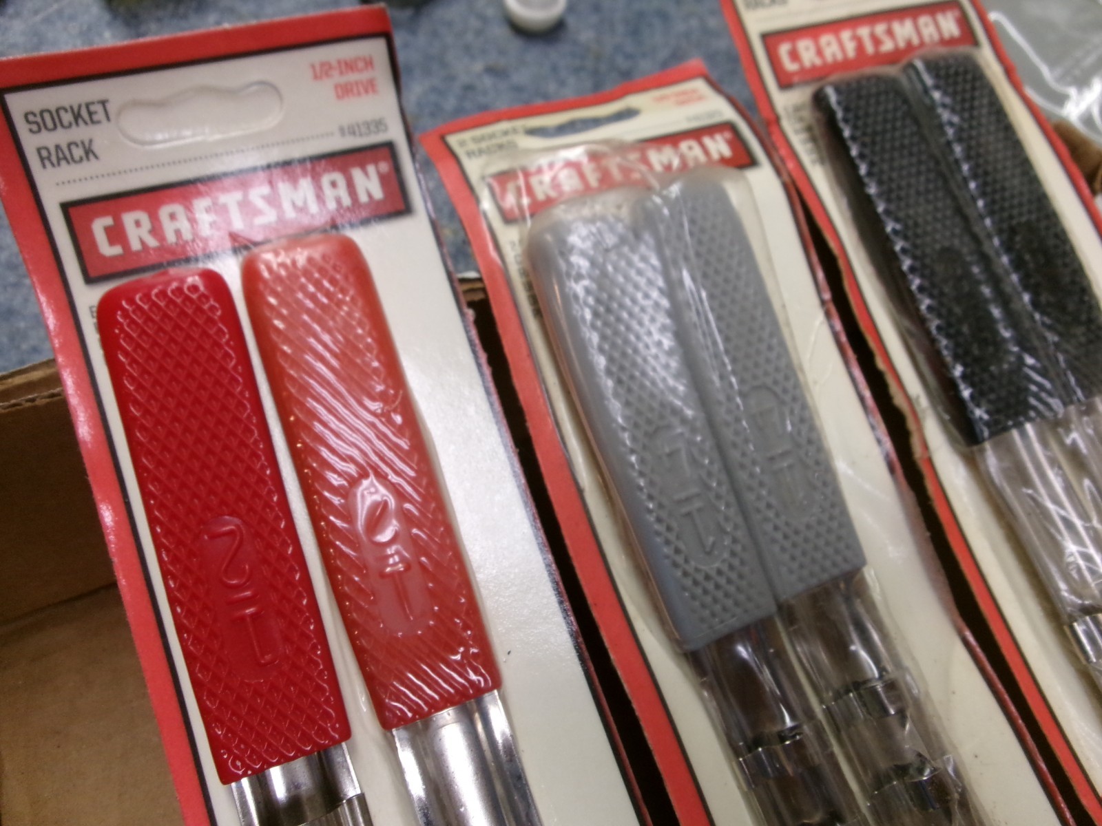 Craftsman USA 6-Piece Socket Rail Set 1/4 + + 3/8 + 1/2″