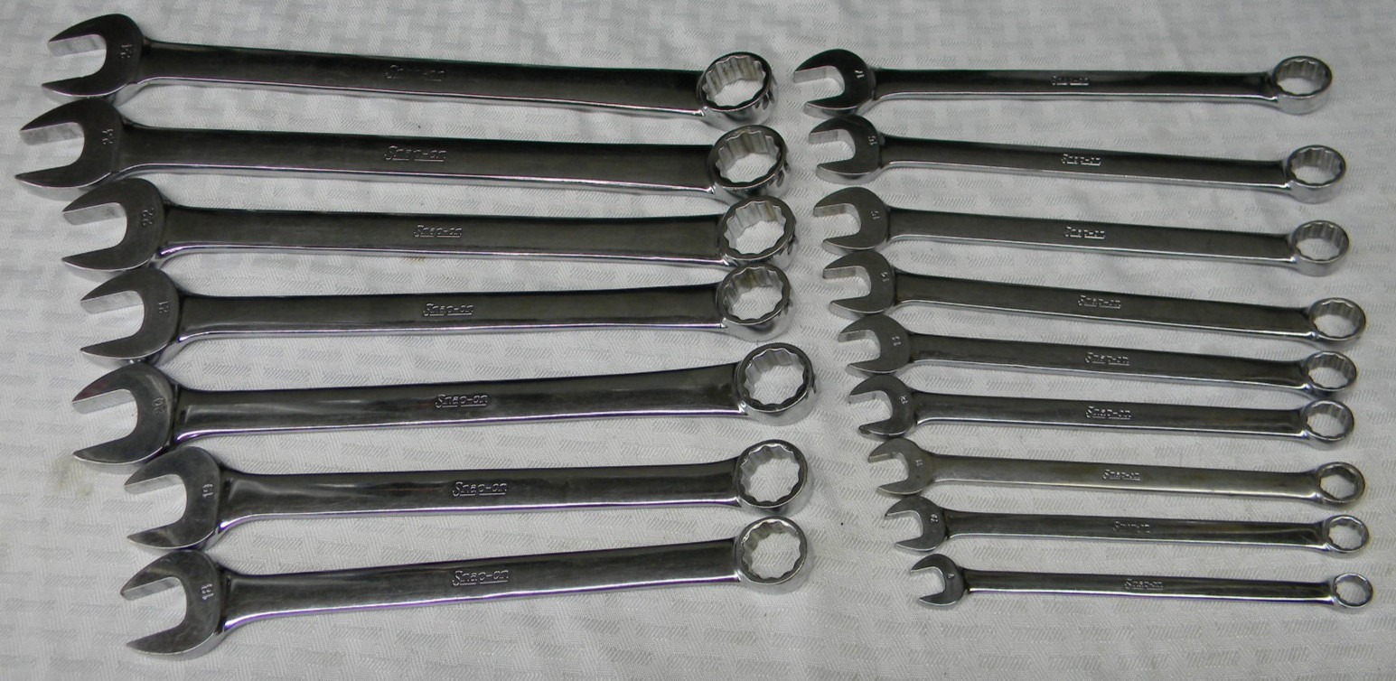 SNAP-ON 16PC METRIC 12PT COMBINATION WRENCH SET 9-24MM #OEXM713 +3