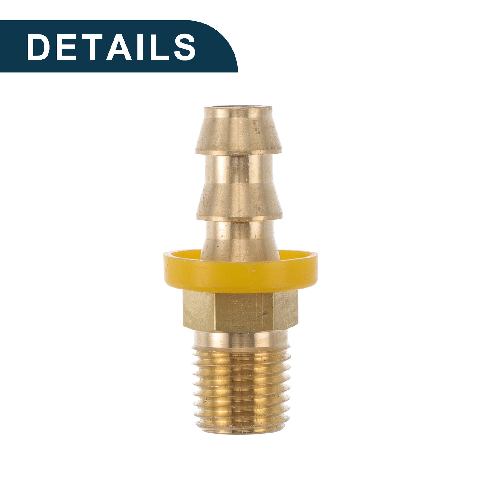 Brass Beard Fittings 15/32″ 1/4″NPT Male 2pcs Gold