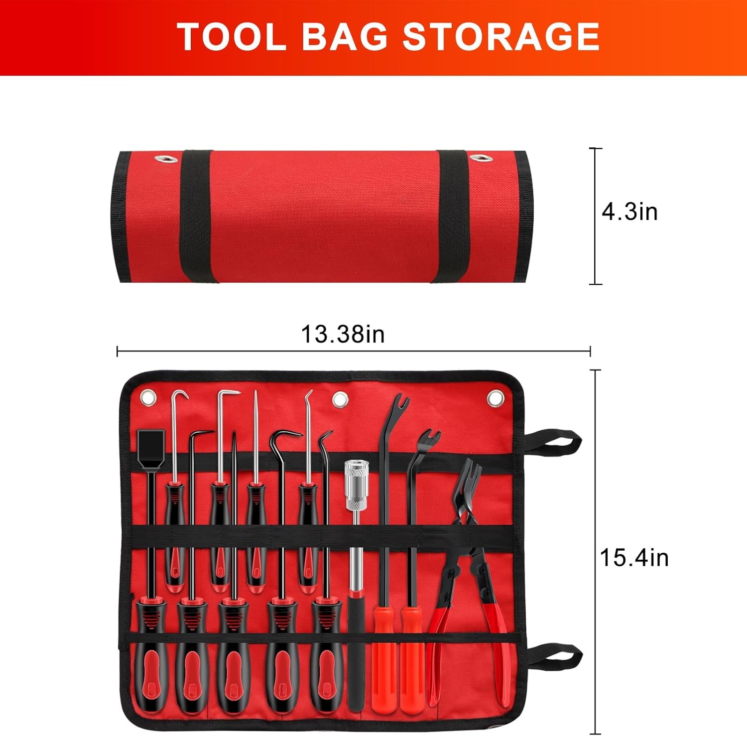13 Pcs Precision Pick and Hook Tool Set with Clip Removal Plier Rivets Puller