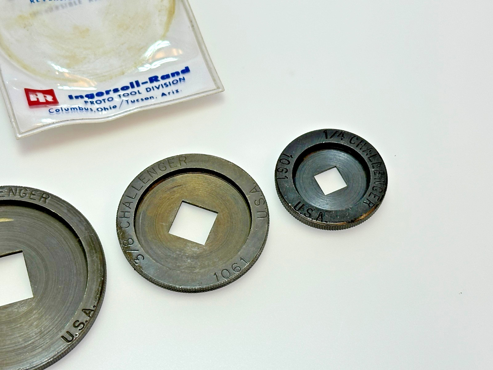 NOS Proto CHALLENGER USA 1061 3pc Disc Type Ratchet Spinner Set (Ingersoll Rand)