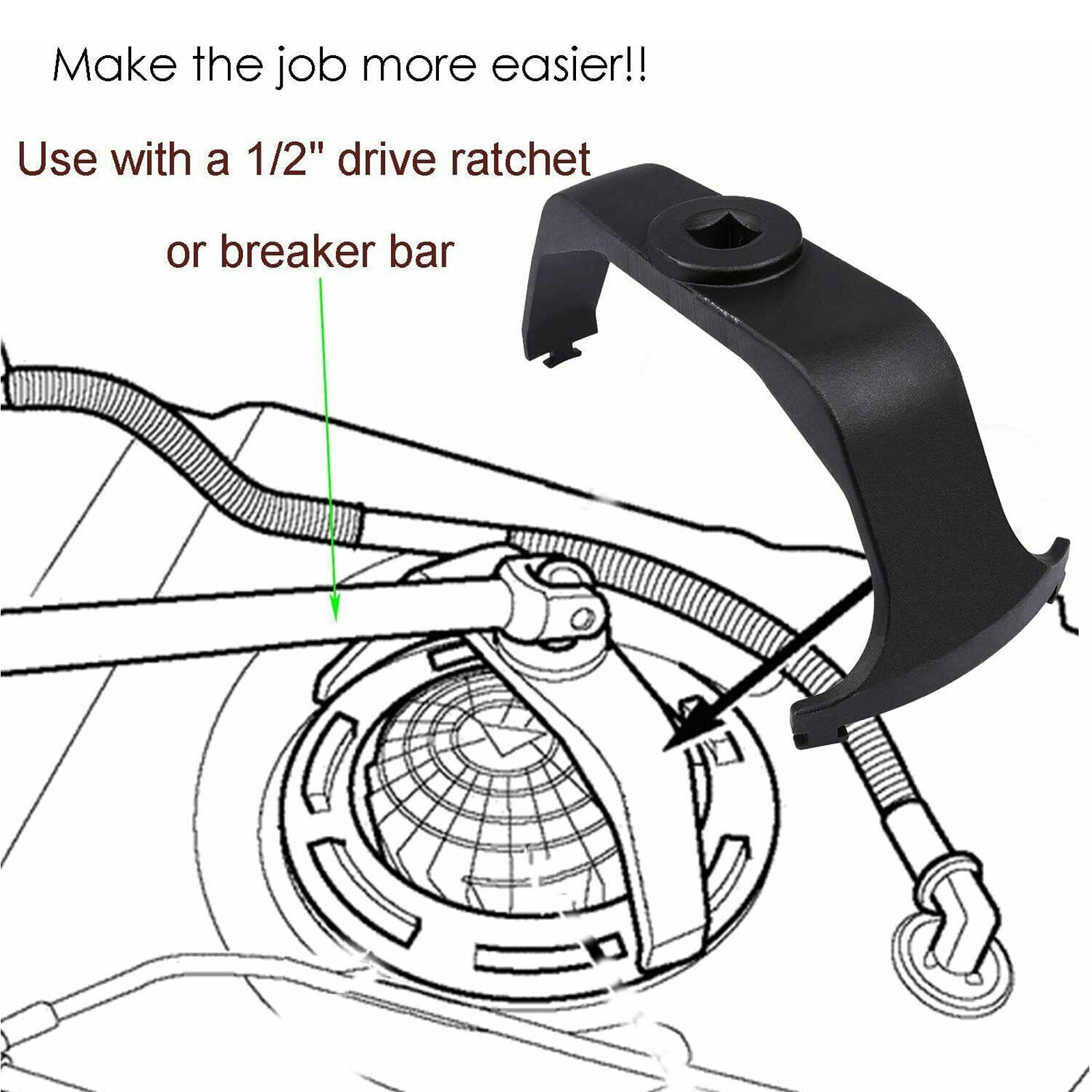 6599 Fuel Tank Lock Ring Wrench Tool Pump Remove Installer For Chrsyler Ford GM