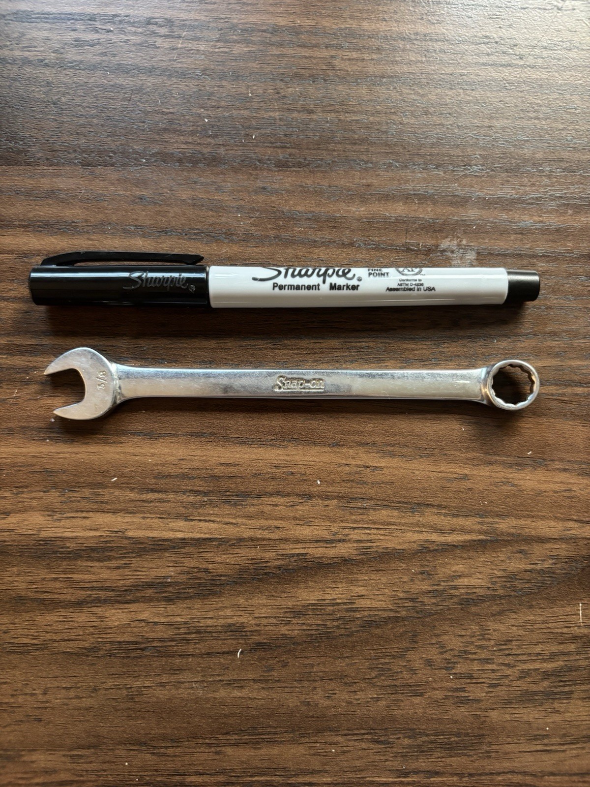 Snap-on OEX120 3/8in Combination Wrench Polished Steel SAE Silver