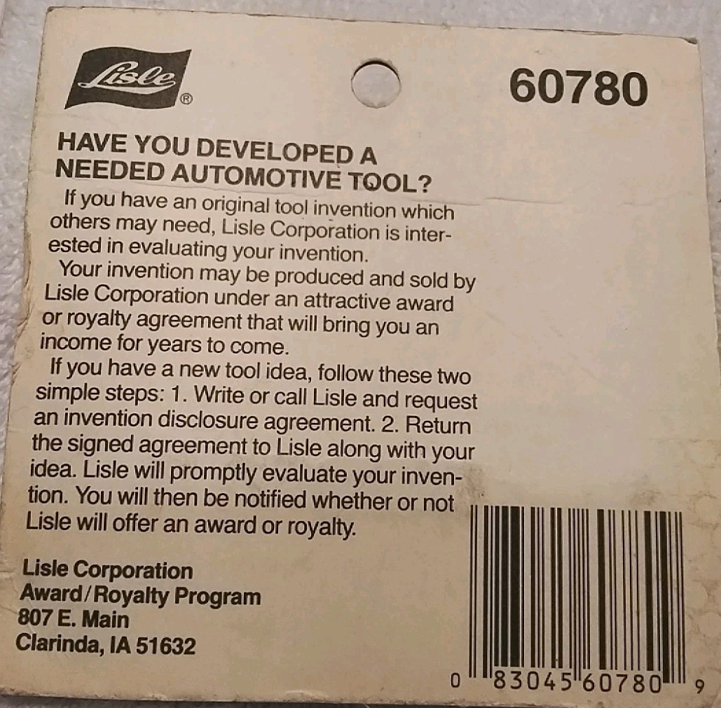 2pc LISLE 60790-60780 12pt TRIPLE SQUARE INTERNAL WRENCH BIT SET USA 🇺🇸