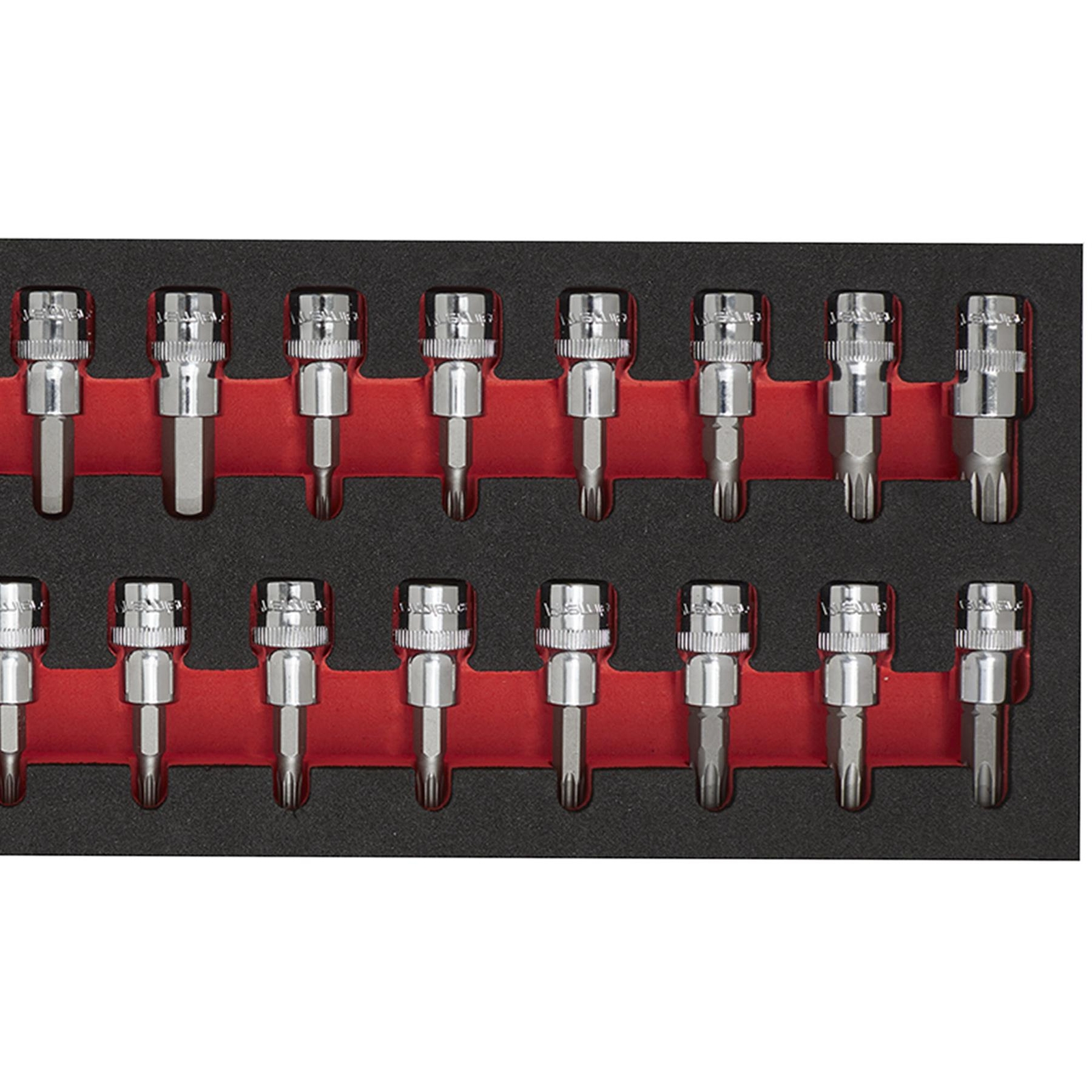 Sealey Socket Set 13pc 1/2″Sq Drive Lock-On 6pt Metric With Socket Rail