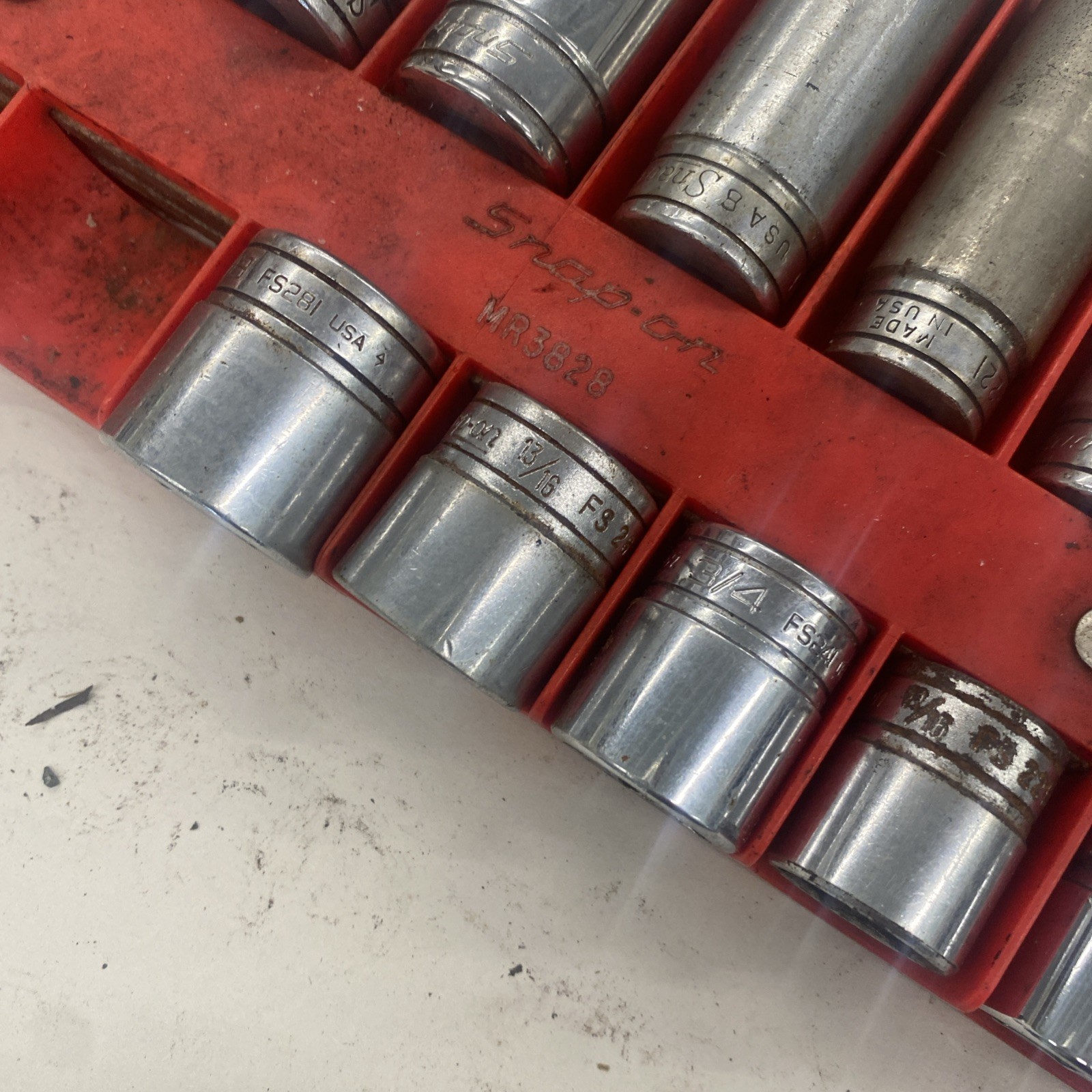 Snap-On SF & FS Series 3/8″ Drive Deep/Standard Socket SET 21 piece READ M0849