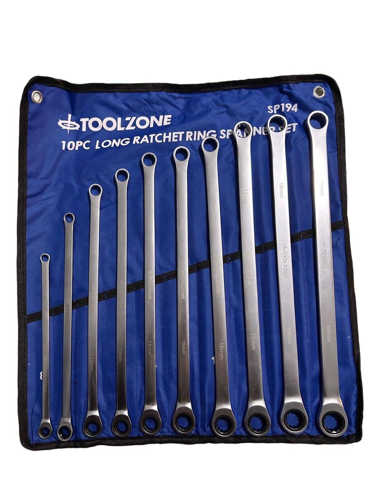 10pc Aviation Ratchet Spanner Wrench Set Extra Long Double Ring Gear 8-19mm HD