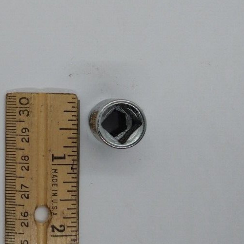 Vintage Craftsman 3/8″ Drive 9mm 6 Pt Shallow Socket Top Knurl V 43541 USA NOS
