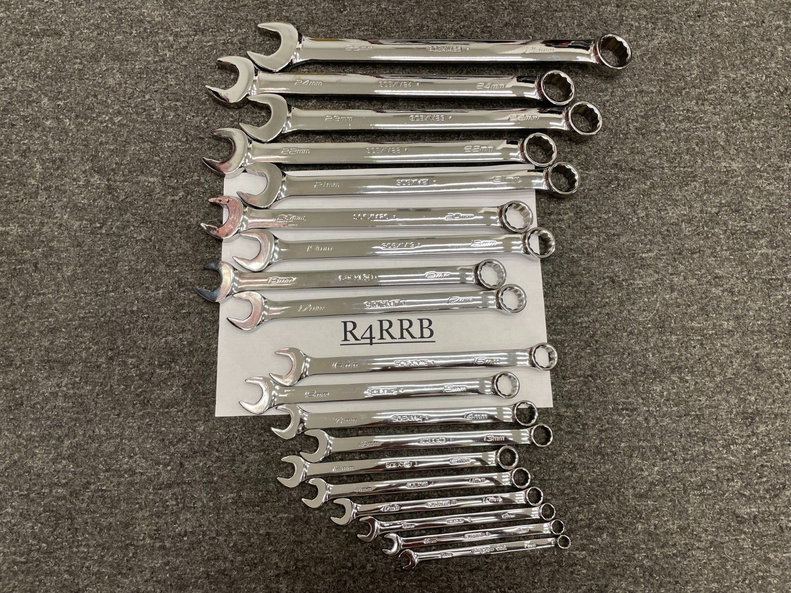 Snap-on Tools USA NEW 19pc METRIC Flank Drive Plus Combo MASTER Wrench Set