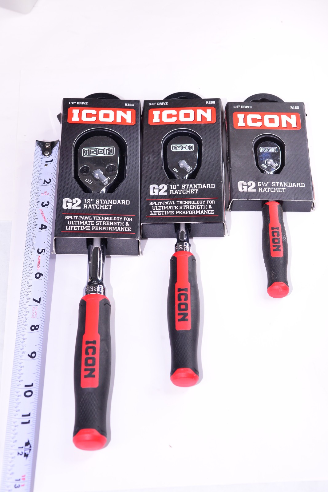 New ICON G2 Series 1/2″ & 3/8 & 1/4″ Drive R3SG R2SG R1SG Ratchet Set 70435