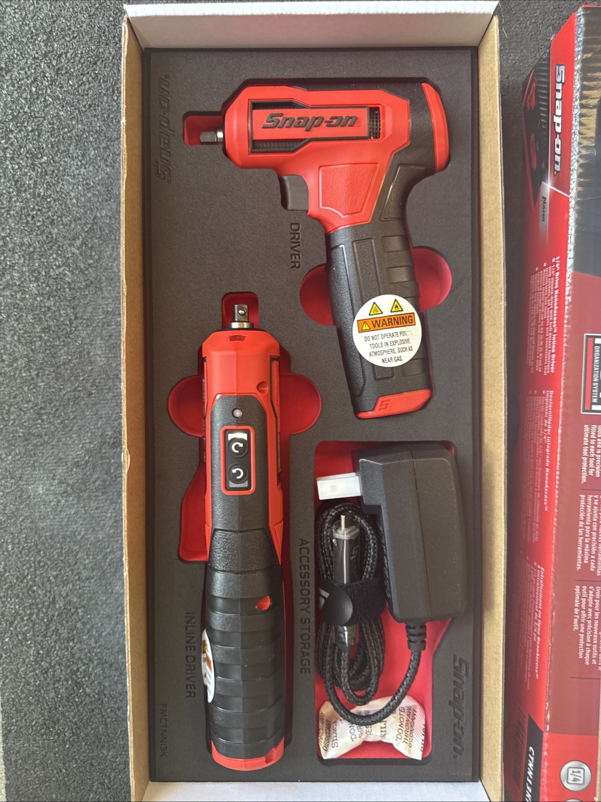 For Snap On Tools CTNN13KF Nano/Axcess Tool Kit Red Foam New 1/4drive 2pc