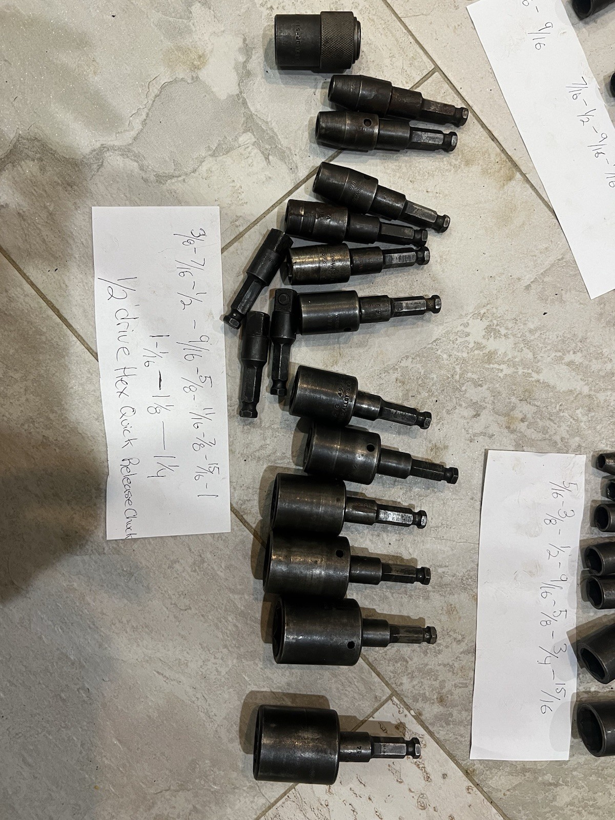 APEX, Cornwall Hex Power Drive Impact U-joint Socket Sets for Hex Quick Connect