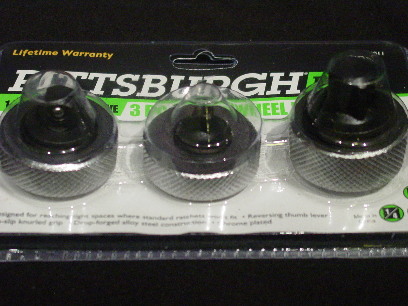 3 pc Auto Mechanic Thumbwheel Ratchet Set 1/4» 3/8» 1/2» Drive Thumb Wheel