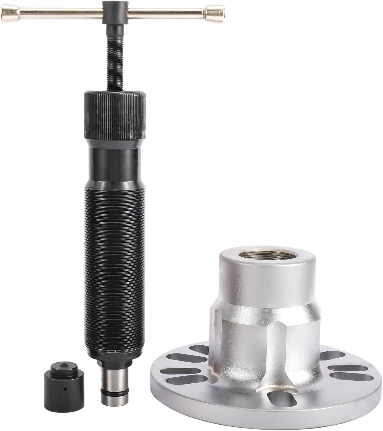 Hydraulic Wheel Hub Press Shaft Puller with Hammer Tool Kit 10 Ton 4 and 5 Hubs