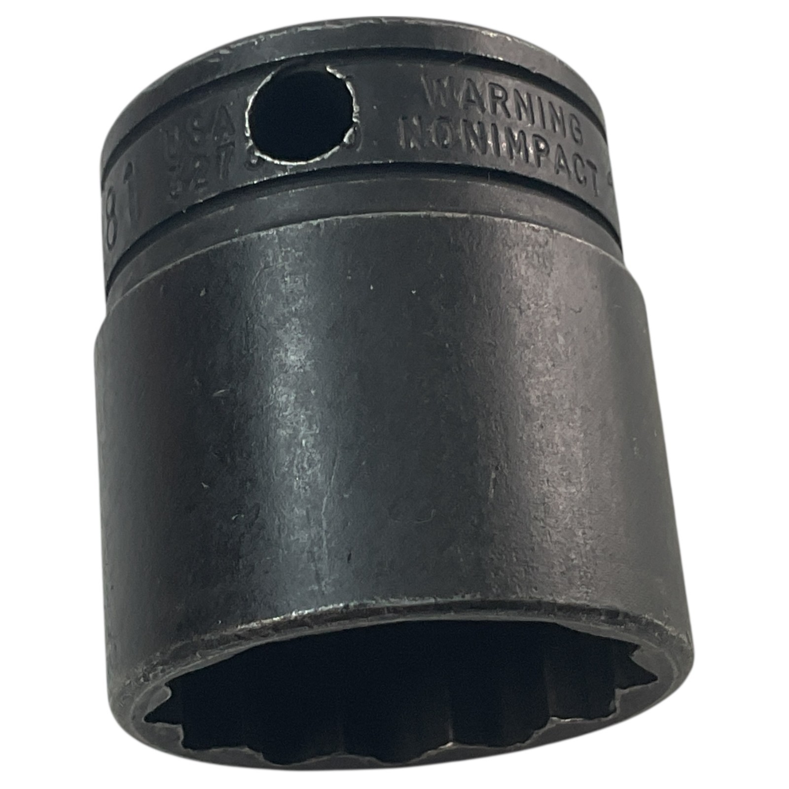 Snap-On Shallow Socket 7/8″ GF281 3/8″ Drive 12 Pt SAE As Pictured Mechanic Tool