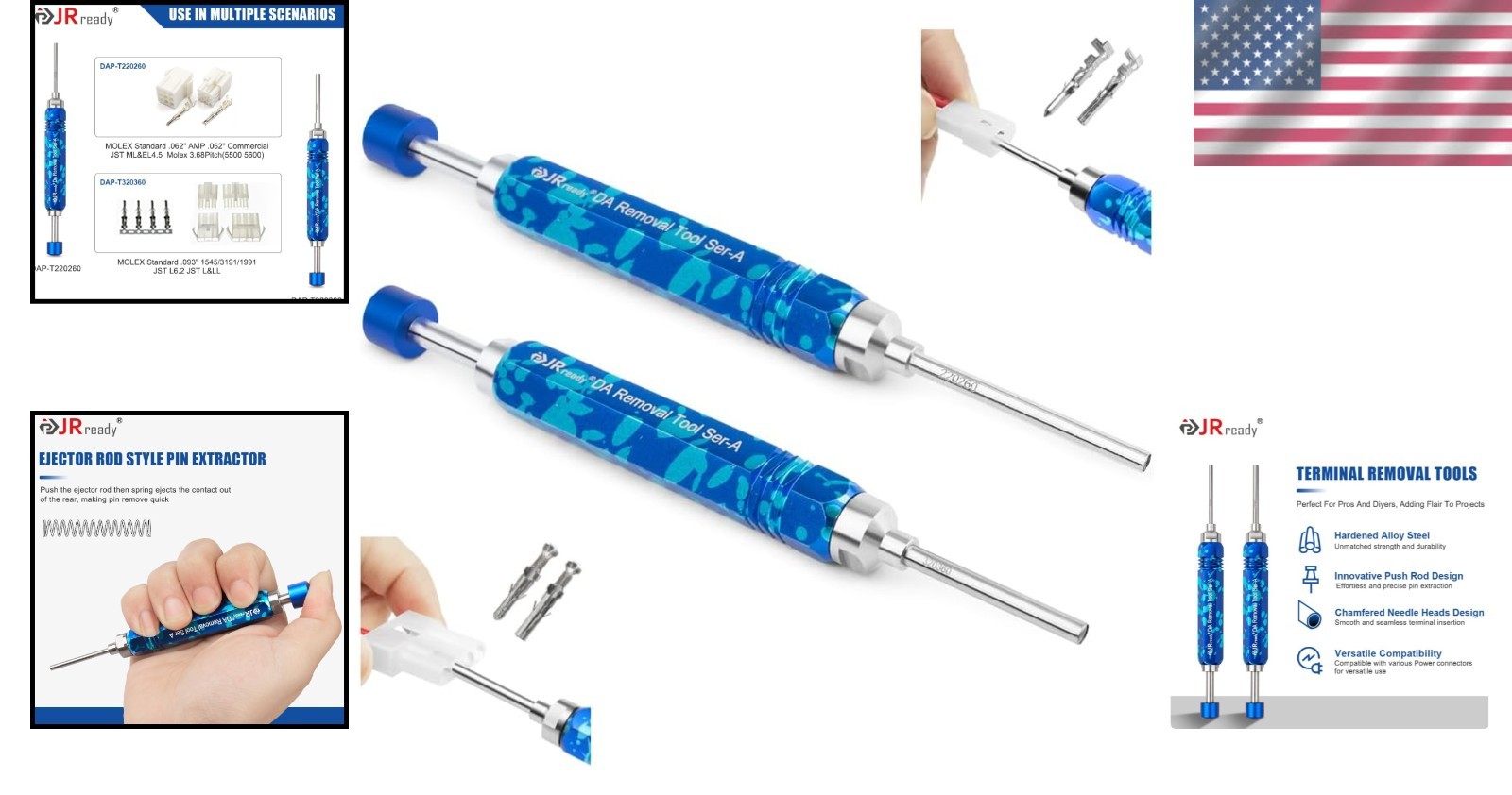 Molex Pin Extractor Tool Set, 2PCS Tube Ejectors