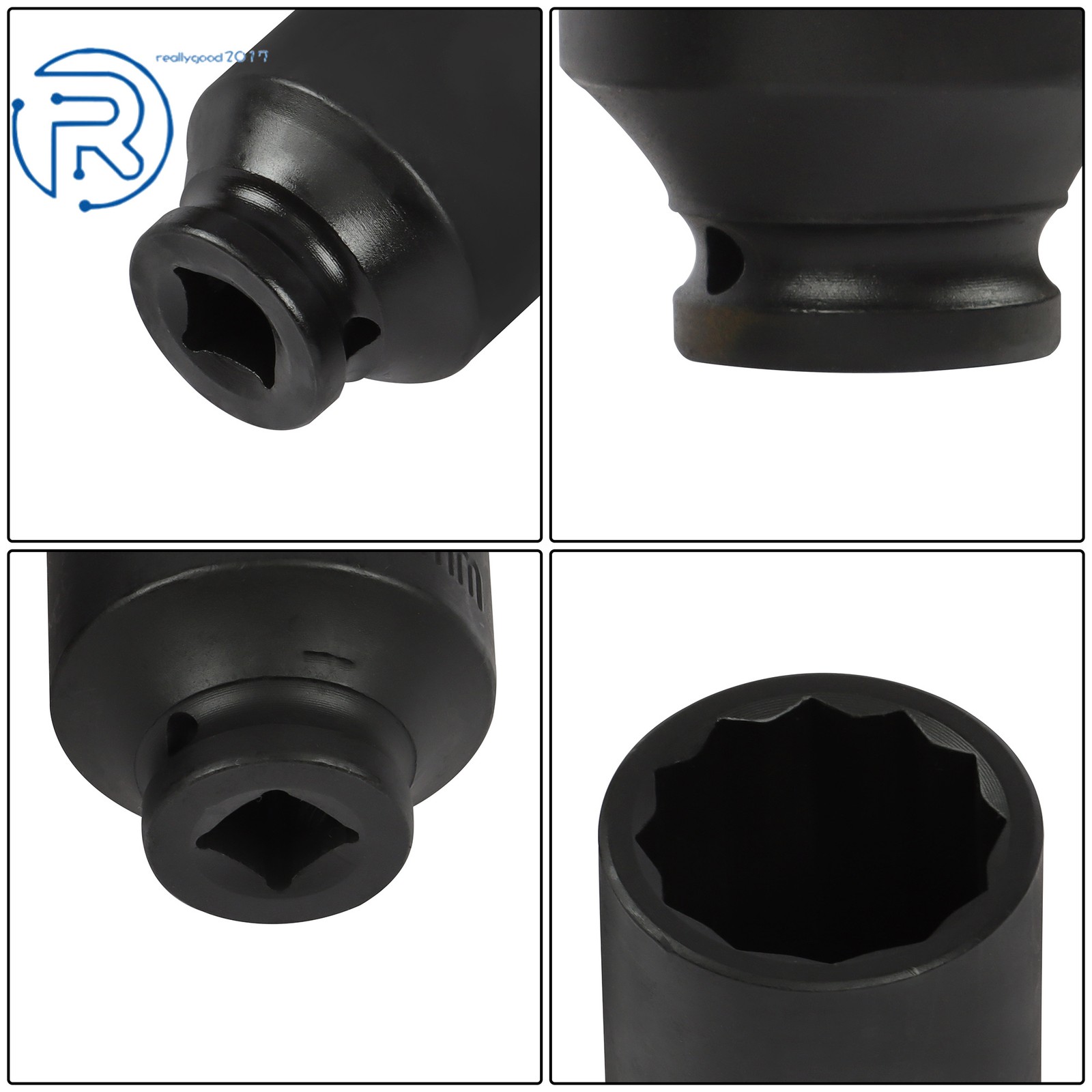 8pcs 1/2″ Impact Socket Set 12 Point 1/2″Drive Deep Spindle Axle Nut 29mm-39mm