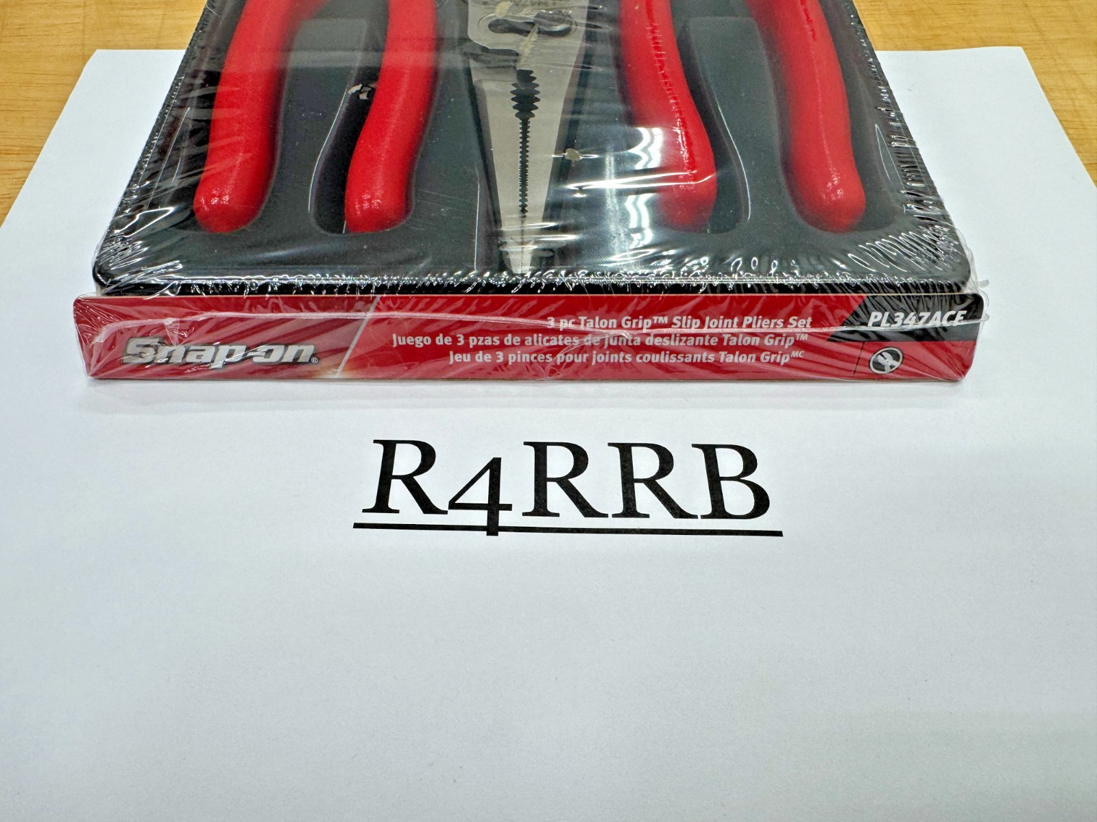 Snap-on Tools USA NEW SEALED RED 3 Piece Soft Grip Pliers Lot Set PL347ACF