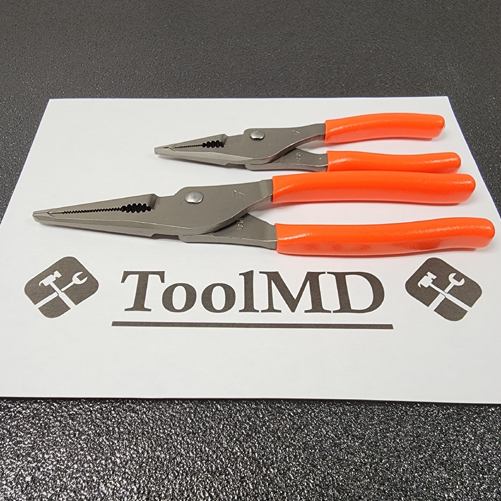 Snap-on Tools USA NEW 2pc ORANGE 7″ & 9″ Long Nose Slip Joint Plier Set LN46ACF