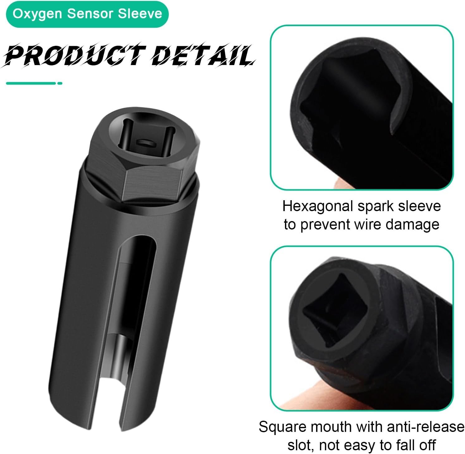 Oxygen Sensor Socket with Side Wire Cutout, 1/2 3.54×0.87 inches, Small