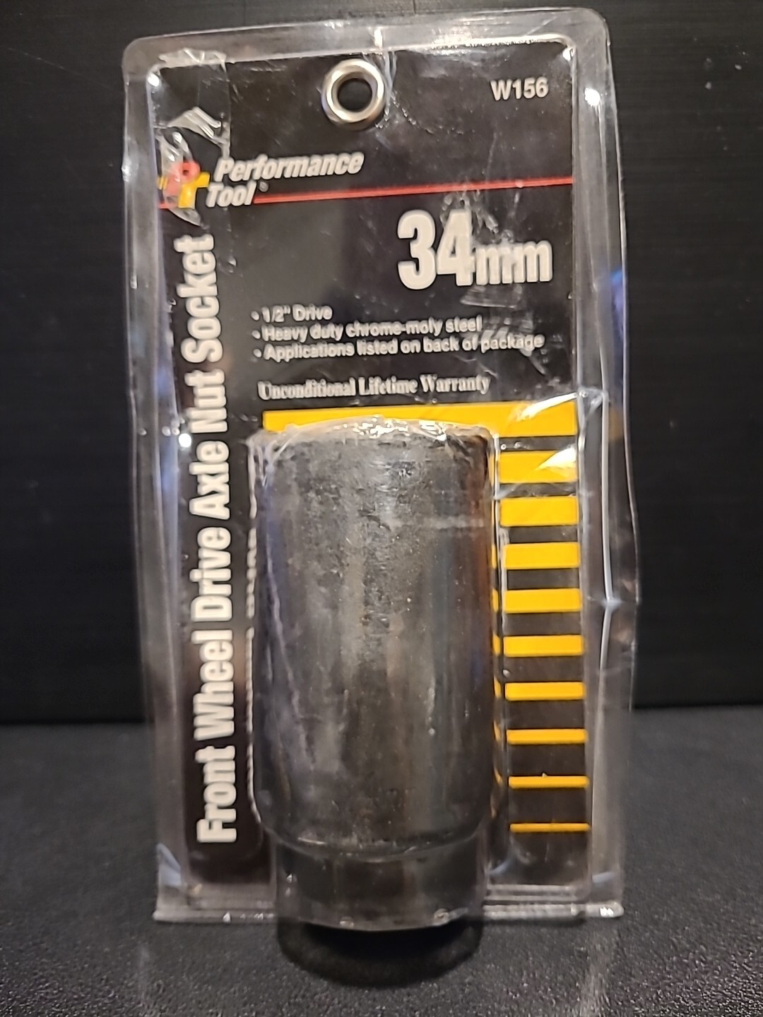 PT W156 34MM DRIVETRAIN DEEP IMPACT 6 PT FWD AXLE NUT SOCKET, 1/2″ DRIVE
