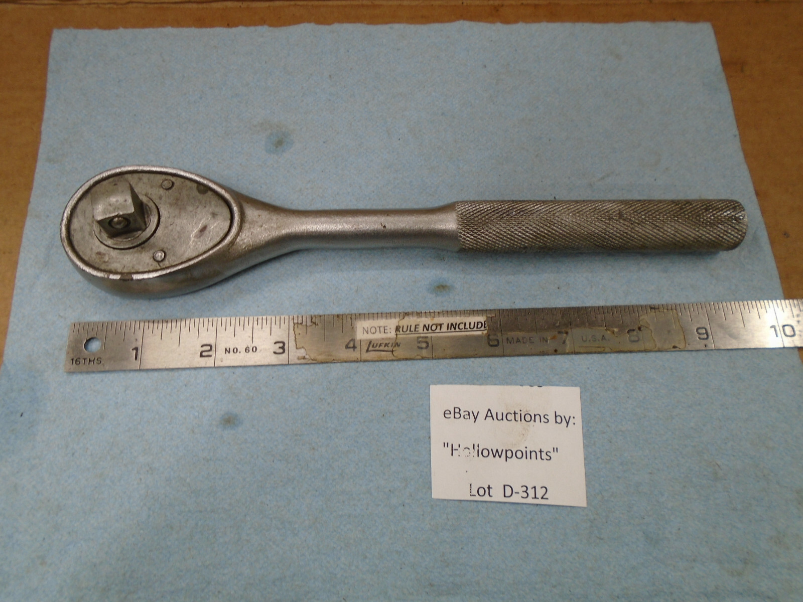 Penens Corp. USA 1/2″ Drive Ratchet No. 1661 Vintage Tool 9.6″ long D312