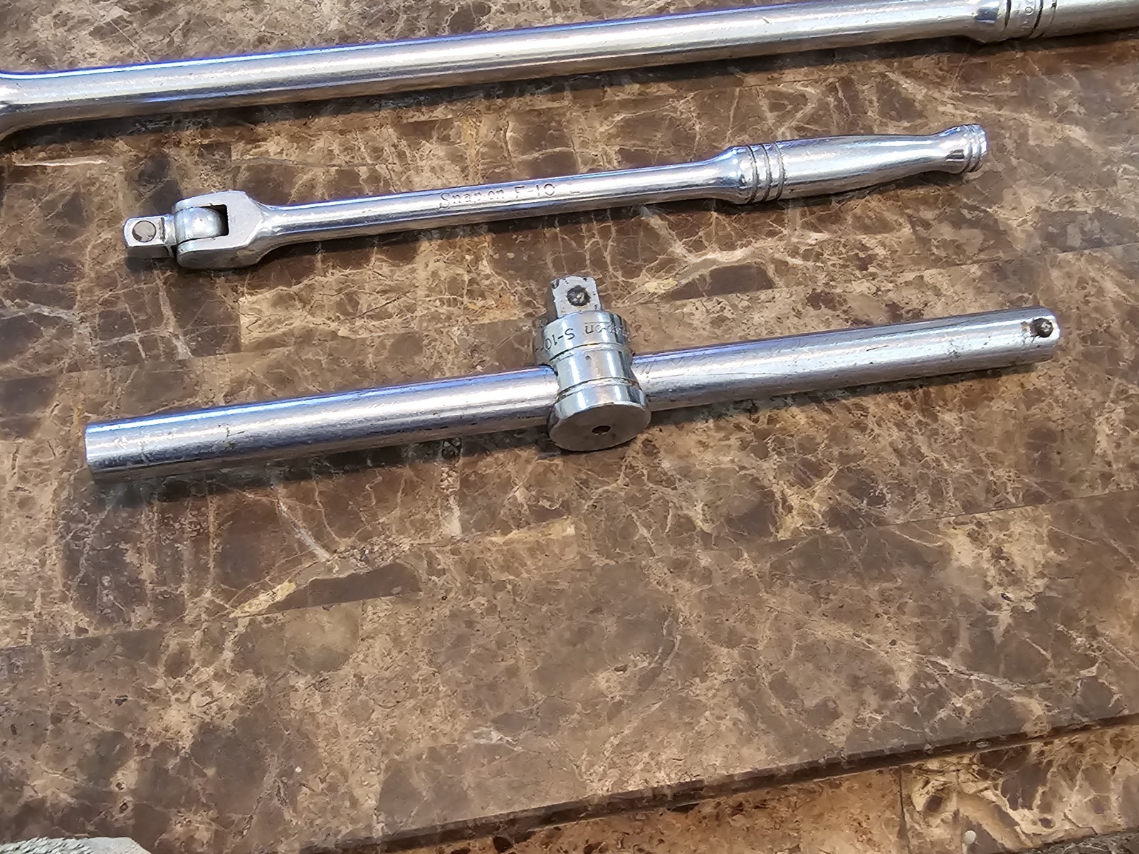 Vintage Snap-on SN18A & S10L 1/2″ Drive Breaker T Bar – 18″ & F10L 10″ 3/8″ Bar