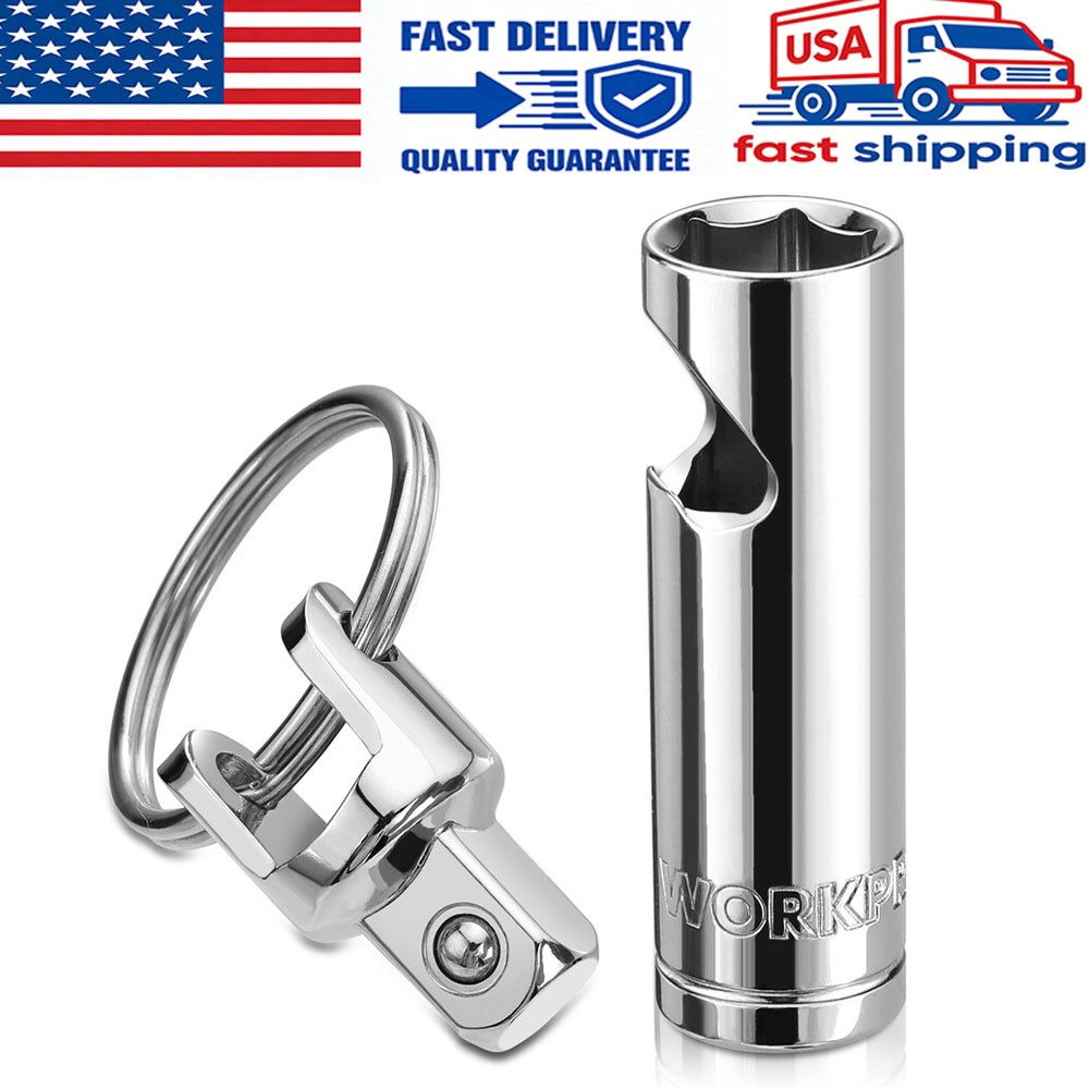 WORKPRO 3/8″ x 14 mm Socket Bottle Opener 6-Point Deep Square Drive Socket NEW