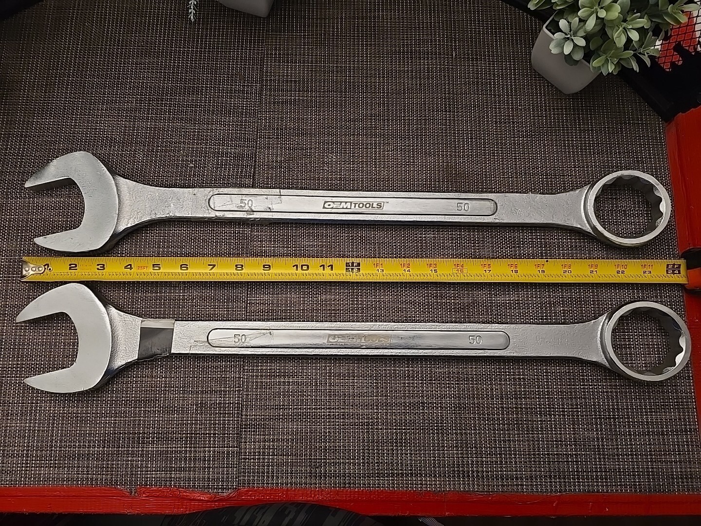 2 QTY, OEM TOOLS, 50 MM Jumbo COMBINATION WRENCHS! NEW! HIGH QUALITY! NOT 1, 2!