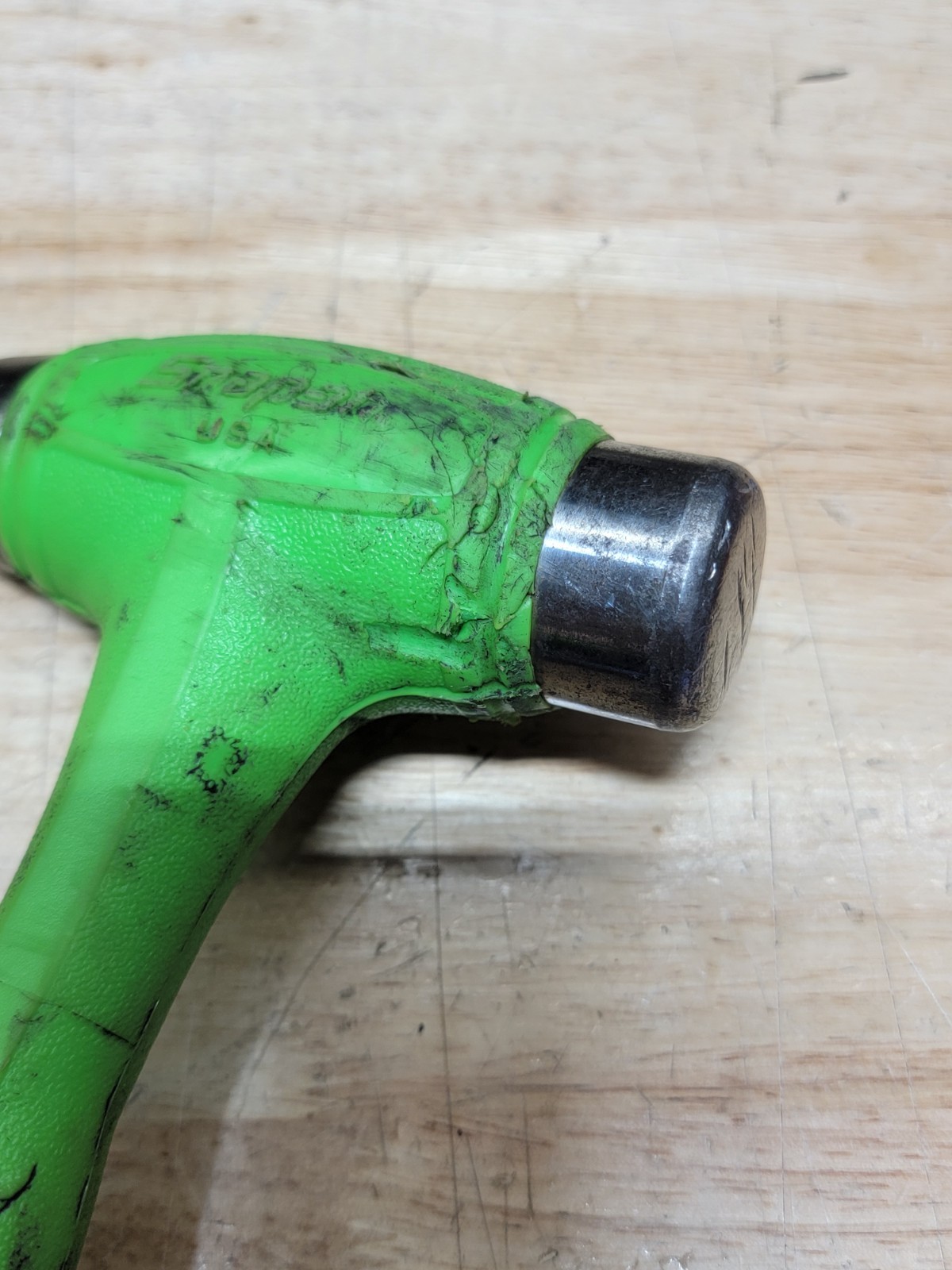 Snap On HBBD24G 24 oz Ball Peen Soft Grip Dead Blow Hammer GREEN USA MADE