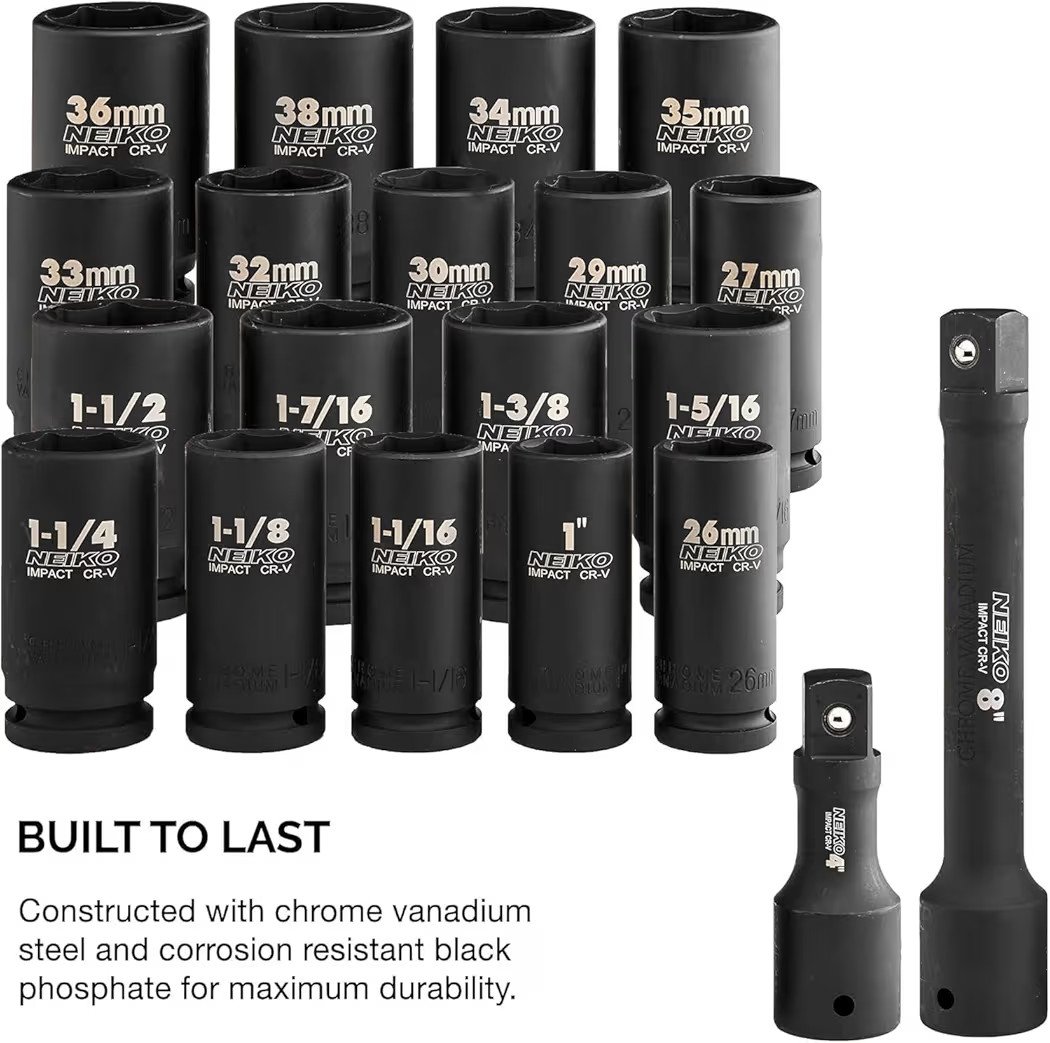 NEIKO 02347A 3/4-Inch Drive Socket Set