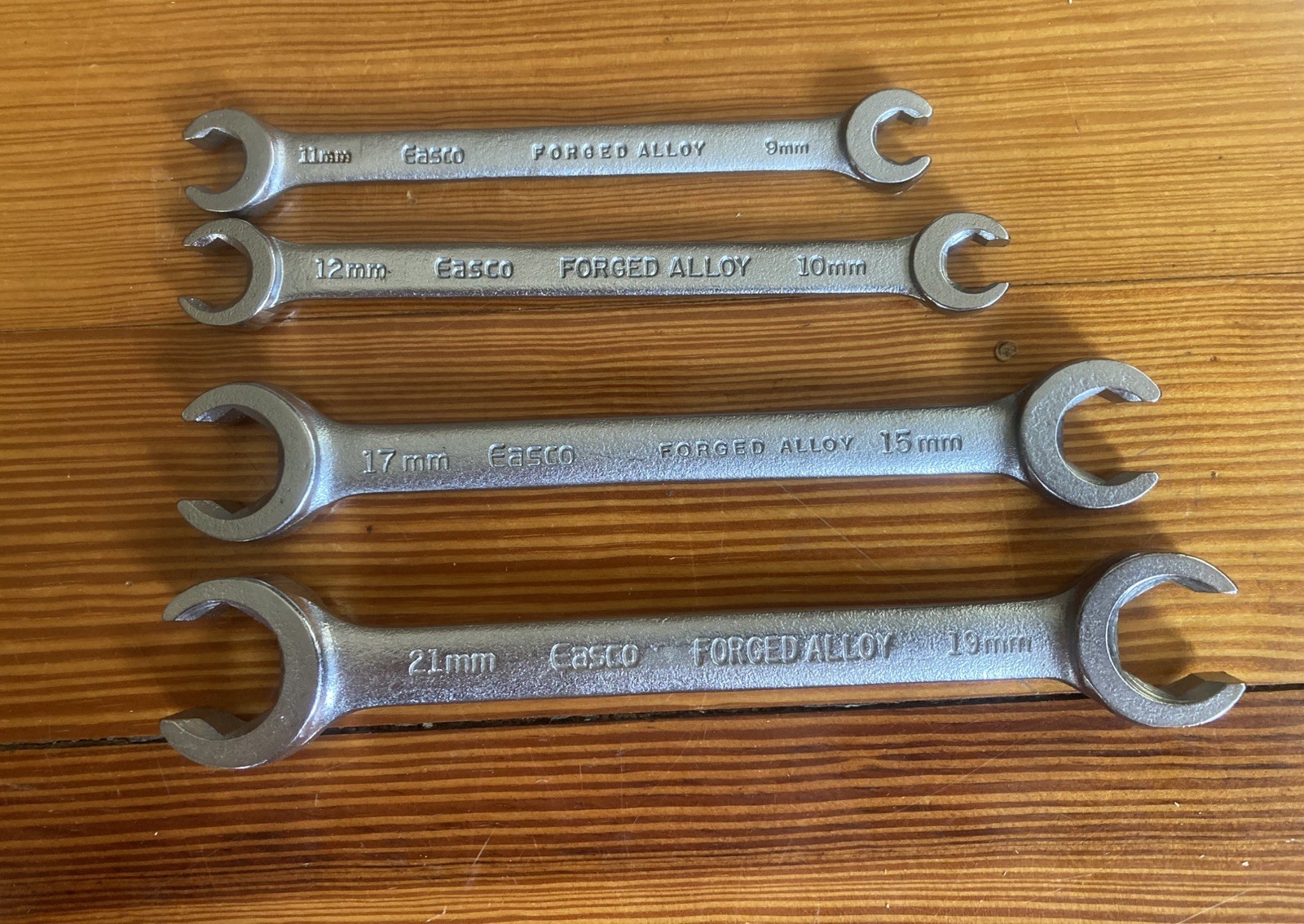 Easco Flare Nut Wrench 4 Pc Set Metric Made In USA