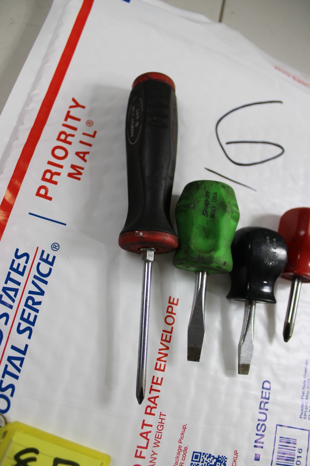 Snap On and MAC Stubby and Regular Screwdriver Lot Flat Slotted Tip Phillips