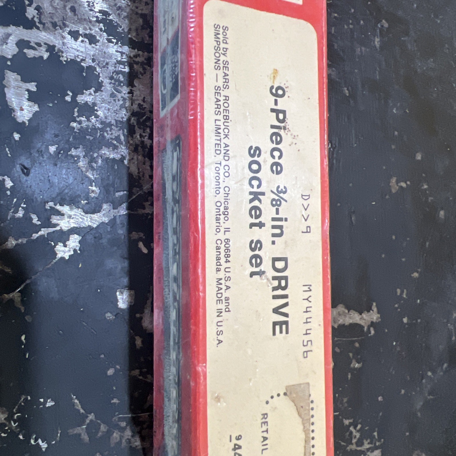 NOS Vintage Craftsman USA 44456 3/8 Drive Socket Set In Metal Tray SEALED SAE