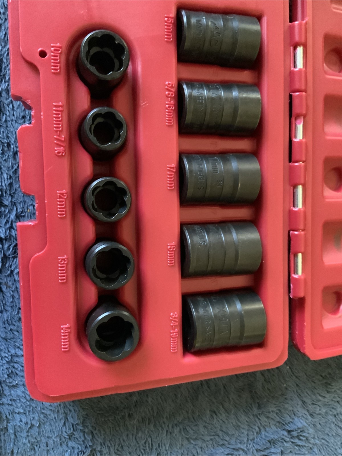 Mac Tools 10pc 3/8” Drive Twist Socket Set, 10-19mm…sxt10lra…