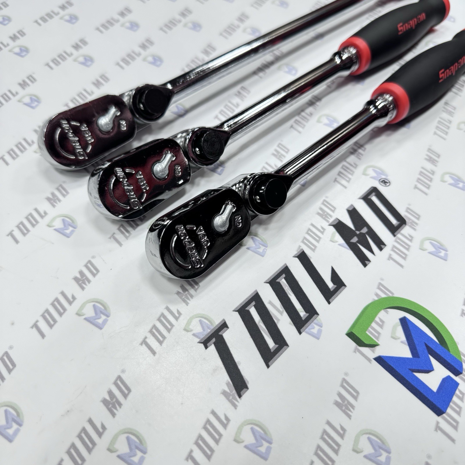 Snap-on Tools USA NEW RED 3/8″ Drive Multi-Position Head Ratchet Set FH80MP