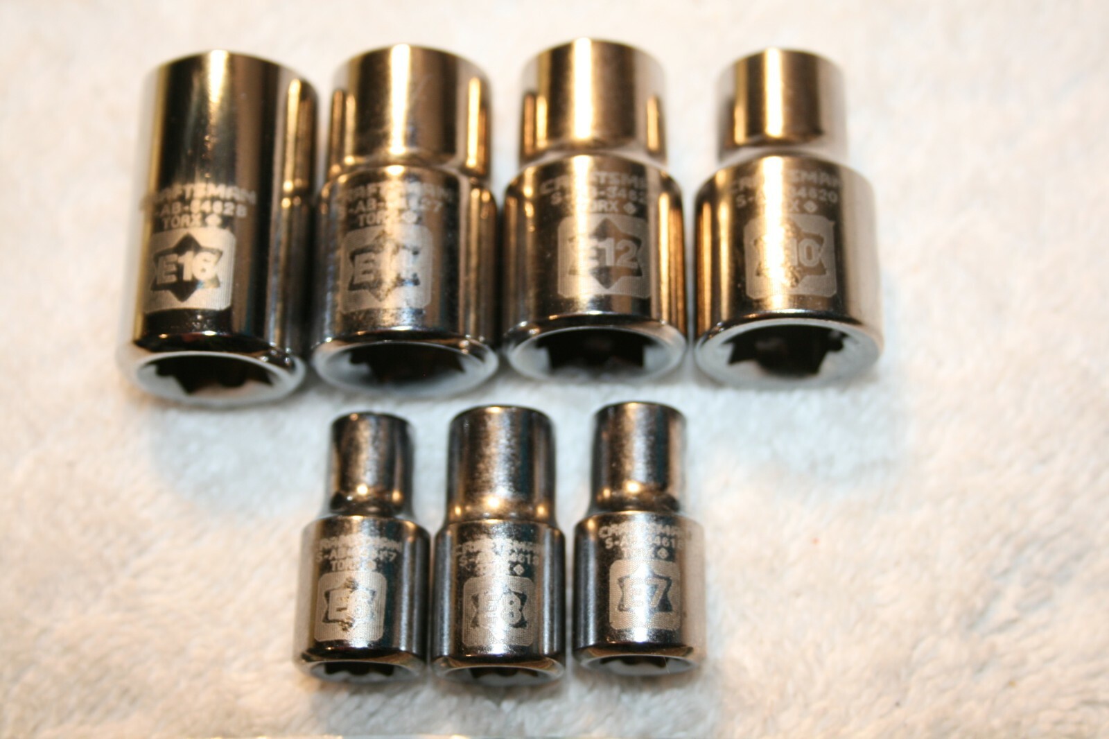 NEW Craftsman 7pc. 3/8″ & 1/4″ Drive External Torx Laser Etched Socket Tool Set