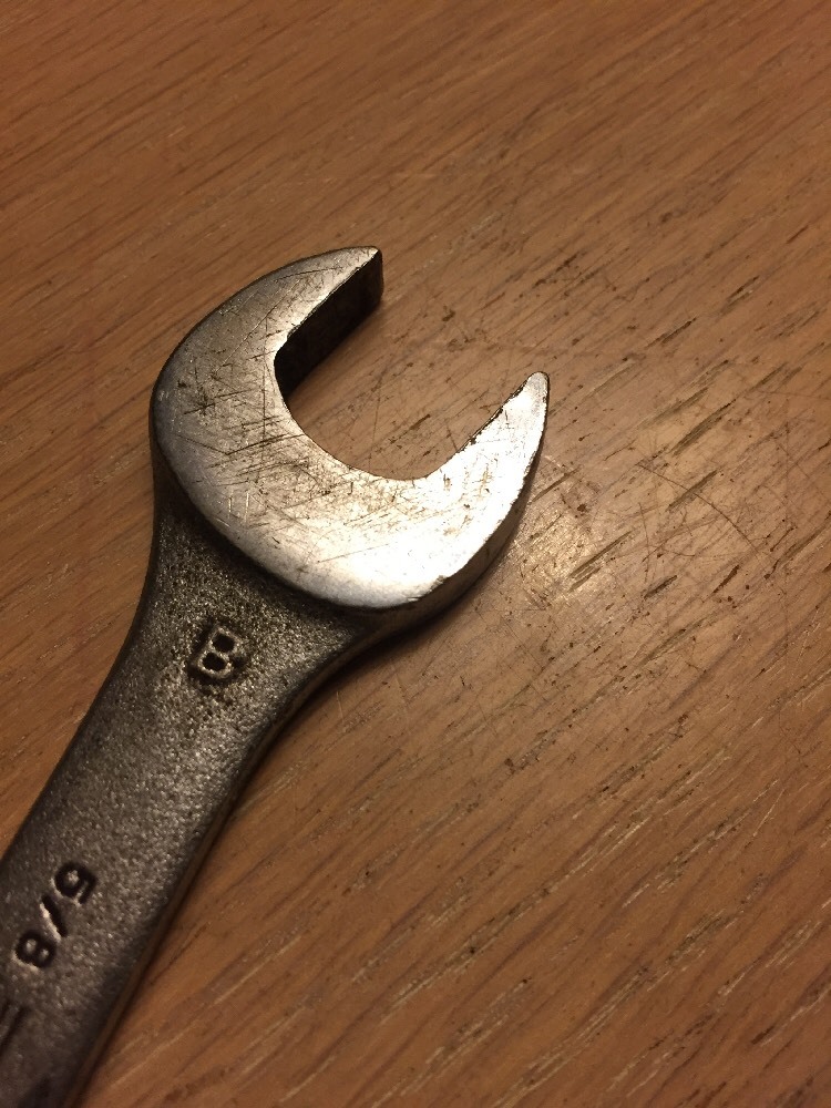 Williams Superrench Tool USA Vintage Open End 5/8-9/16 Wrench 7″Long Free Ship