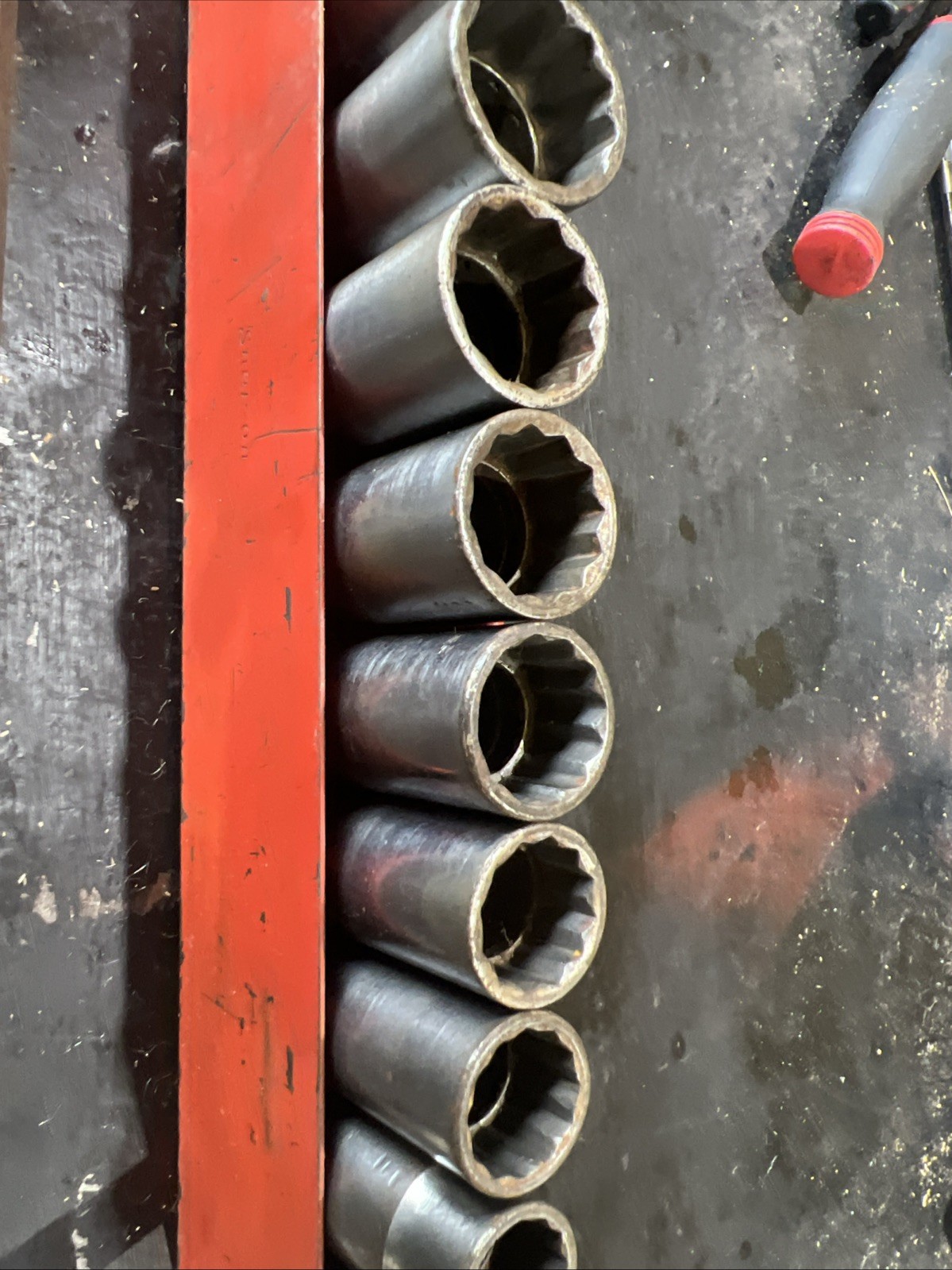 Snap On 11 Piece SAE Deep Impact Socket Set 12 Point 1/2- 1 1/8 In Original Tray