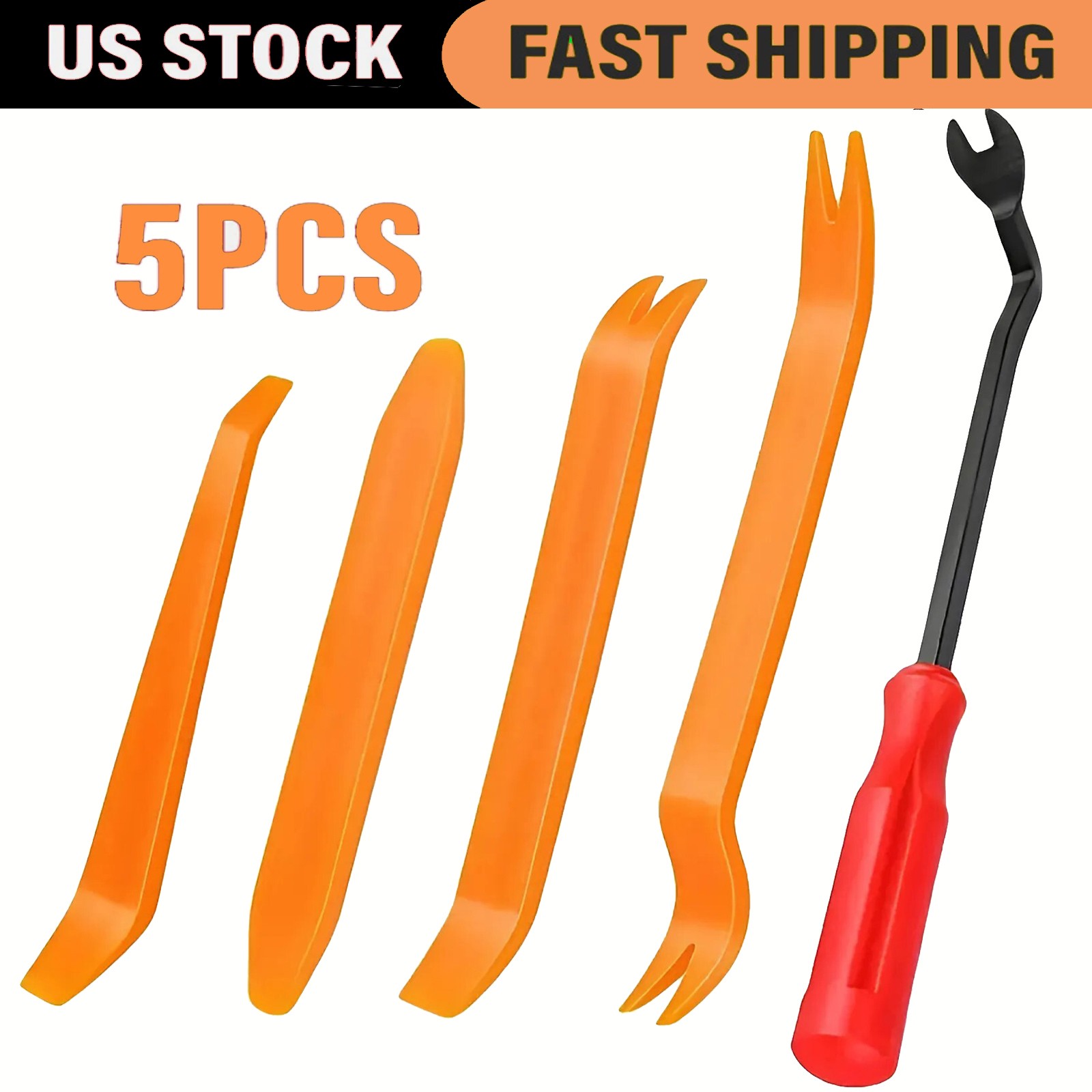 5pcs Car Door Trim Removal Tool Pry Panel Dash Radio Body Clip Installer Kit Set