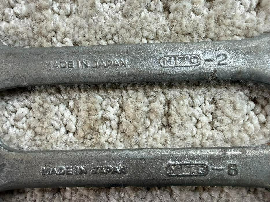Kawasaki Open End Motorcycle Wrench’s 17mm-14mm Mito 2, 12mm-13mm Mito 8