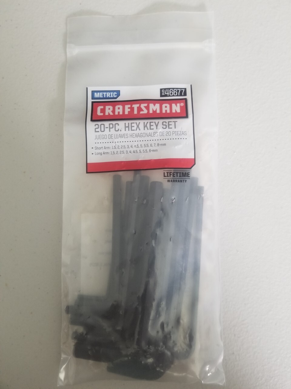 Craftsman 20 Piece Hex Key Set – Set of Metric or SAE or Both / FREE SHIPPING