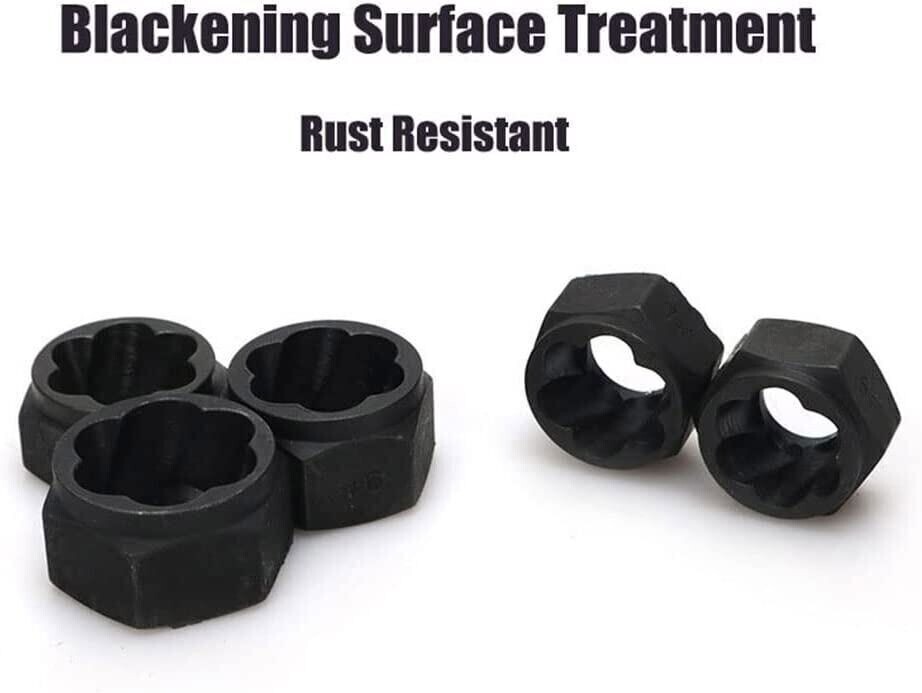 10pcs Damaged Lug Nut Lock Remover Twist Socket Set Screw Extractor Tool 9-19mm