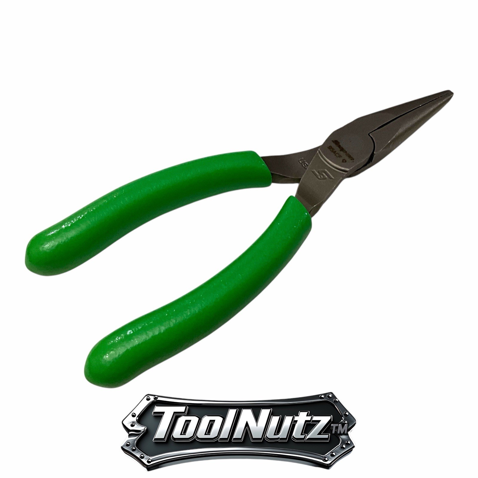 Snap-on Tools NEW 95ACFG 6″ GREEN Soft Grip Rounded Jaw Needle Nose Pliers USA