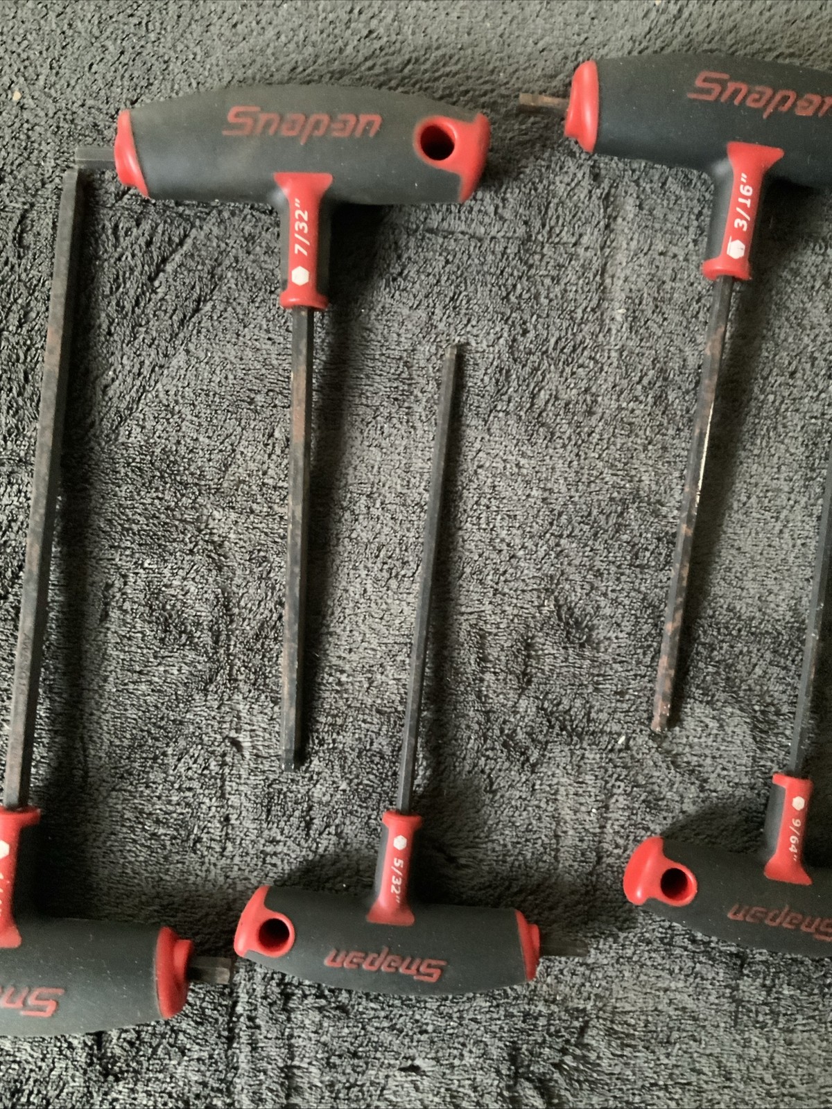 Snapon T-handle Hex Allen Set, 8pc, Red….…used….see Pics…