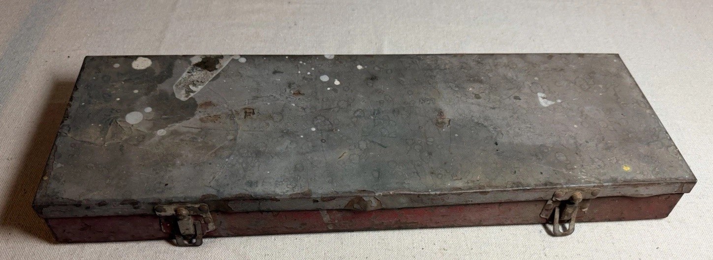 SK Tools 1/2” Drive Metal Case With 15/16” 1” 1-1/16” 1-1/8” USA Sockets Vintage